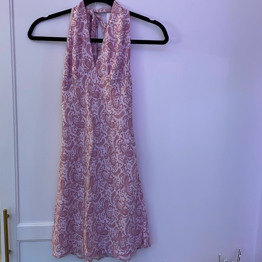 Cotton Candy La halter pink dress